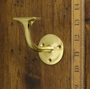 Traditional Solid Brass Victorian Hand Rail Bracket - Picture 1 of 1
