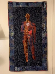 Figurative Appliqué Wall Hanging 24” X 44.6” - Picture 1 of 7