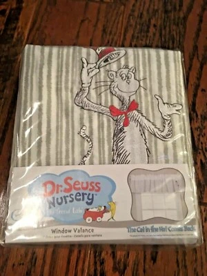 Dr. Seuss NURSERY THE CAT IN THE HAT COMES BACK Window Valance 60” X 15” NEW - Image 1 of 3