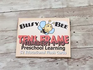Tens Frames 1-10 - Busy Bee Preschool Learning - 52 Educational Flash Cards - Picture 1 of 8