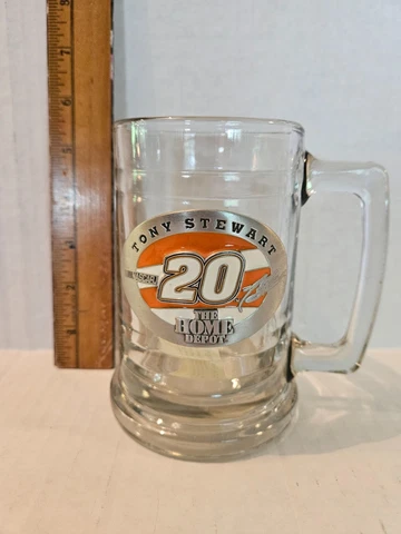 Tony Stewart #20 Home Depot NASCAR Collectors Glass Beer Mug Stein Cover