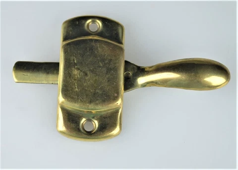 VINTAGE BRASS CASEMENT WINDOW OF CABINET LATCHES (5) - 3 NEW / OLD STOCK Cover