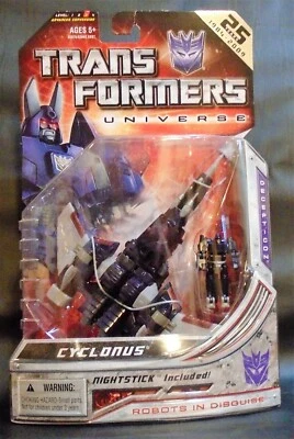 TRANSFORMERS UNIVERSE ROBOTS IN DISGUISE CYCLONUS DELUXE ACTION FIGURE MOSC - Image 1 of 2