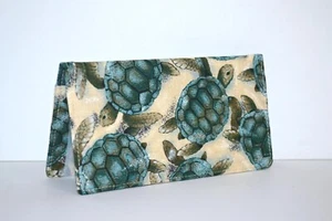 Scheckbuchhülle Halter mit Schutz Durchschreibeplatte/Gutscheinhalter Meeresschildkröten - Bild 1 von 3