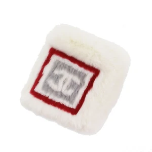 CHANEL CC Logos Used Sports Line Fur Bracelet Bangle Rabbit White #BU989 S - Picture 1 of 14