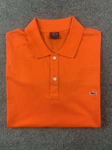Paul & Shark Yachting Mens 100% Cotton Short Sleeve Polo Shirt Size XXL Orange - Picture 1 of 9