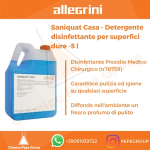 SANIQUAT CASA 5 L Allegrini - DETERGENTE PROFUMATO DISINFETTA i PAVIMENTI - Foto 1 di 3
