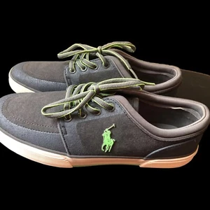 Polo Ralph Lauren Faxon Low-SK-VLC Zapatilla Informal Gris Carbón Talla 8.5D NUEVA - Imagen 1 de 9
