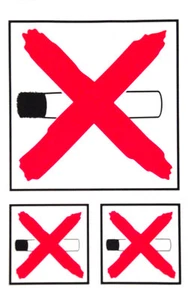 Warning Do Not Smoke Decal Sticker NO SMOKING - 2 SHEETS - 6 Stickers - A 121 - Picture 1 of 1