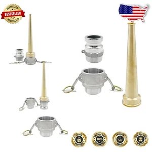 Durable Fire Hose Nozzle NPSH/NPT 1.5 Inch Long Set for Optimal Performance - Picture 1 of 9