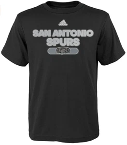 Adidas San Antonio Spurs Niños Grande L Negro Camiseta NBA Baloncesto Juvenil Reflectante - Imagen 1 de 1