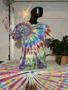 Gilden Erwachsene Medium Frühling Pastelltöne Tiedye Tshirt - Bild 1 von 3
