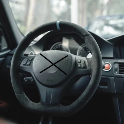 Full Alcantara Steering Wheel for BMW 320i 325i 330i M3 E90 E92 E92 E93 2005-12 - Image 1 of 4