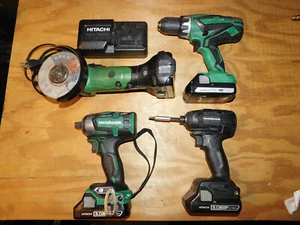 Metabo set Brushless 1/2 impact, Impact driver, Drill & grinder + (4)Batteries - Picture 1 of 9