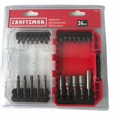 CRAFTSMAN 24-Piece Steel Hex Shank Screwdriver Bit Set CMAF-1224 - Image 1 of 4