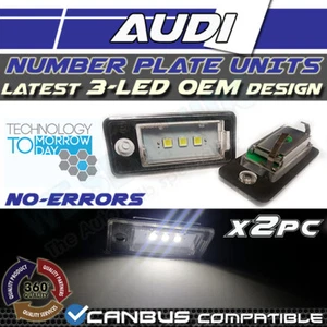 AUDI 3 SMD OEM A3 S3 8P PLATE SLINE QUATTRO NUMBER PLATE LED UNIT MODULE WHITE - Picture 1 of 2
