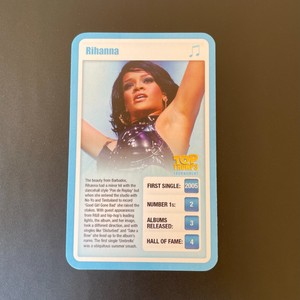 Rihanna 2009 Top Trumps Tournament Pop Stars Music Celebrity Card