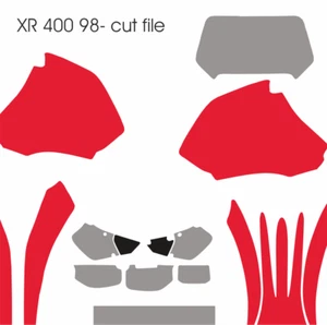 Motocross MX vector template Honda XR 400 98- cut design file - Picture 1 of 1