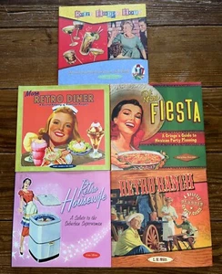 LOT OF 5 RETRO BOOKS, DINER, HOUSEWIFE, FIESTA,RANCH, HAPPY HOUR, GREAT GRAPHICS - Bild 1 von 8