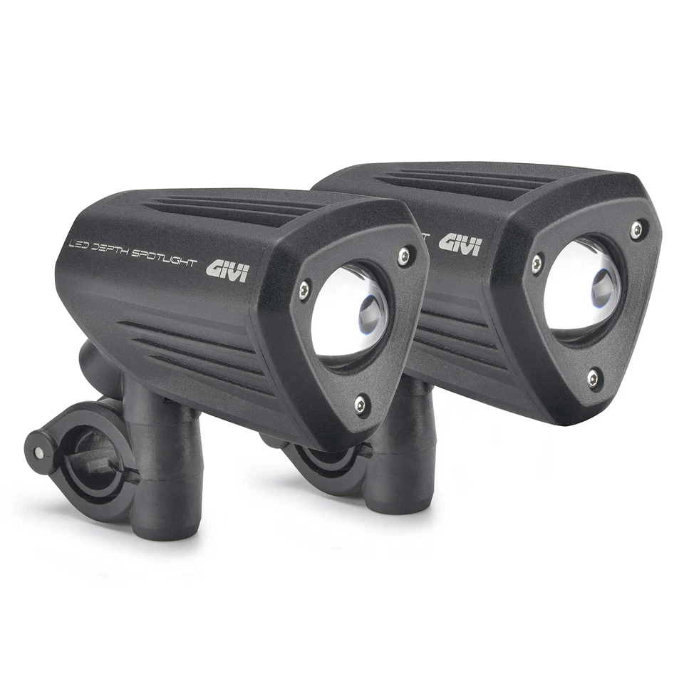 Coppia faretti supplementari GIVI S312 LED alluminio nero universali - Image 1 of 4