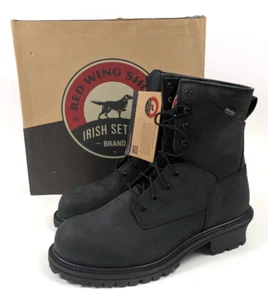 Red Wing Irish Setter Mesabi 8-inch Waterproof Safety Toe Logger Boots Men Sz 12 - Picture 1 of 7
