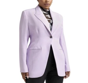 River Island Structured One-Button Blazer Size UK 24 = US 20 NWT Lavender purple - Picture 1 of 14