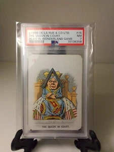 1898 Alice im Wunderland Card De La Rue Mad Queen PSA 7 Low Pop Relic !!!! Rarität!! - Bild 1 von 8