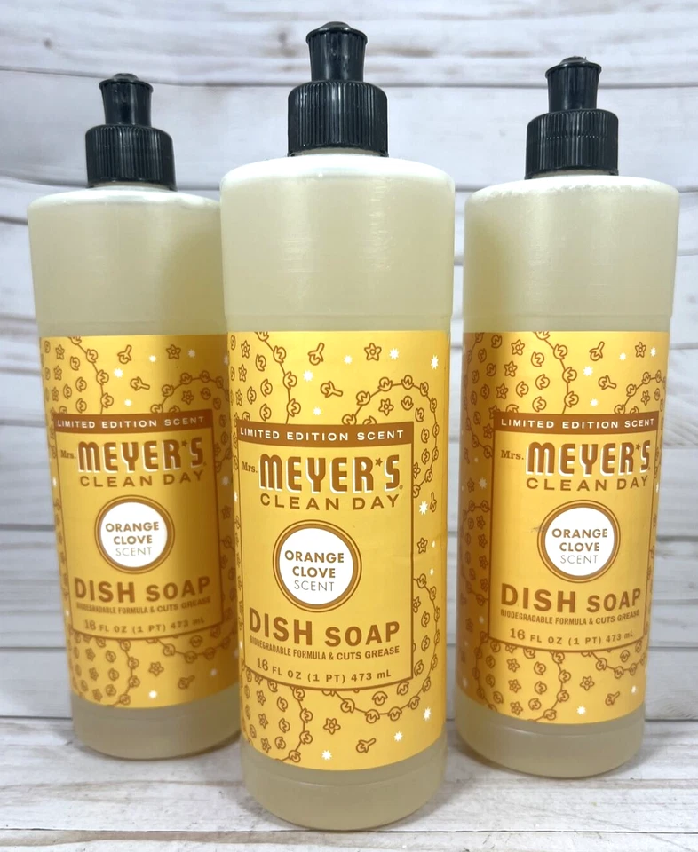Mrs. Meyer's Clean Day Liquid Dish Soap Orange Clove 16 FL Oz
