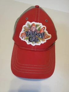 Rainforest Cafe Souvenir Red Gray Gorilla Parrot Tiger OSFA Adjustable Hat Cap  - Picture 1 of 6