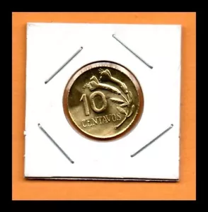 Peru Coin 10 Centavos 1966, Brass, 18mm, 2.17 gr. KM#245 (Low Shipping) - Picture 1 of 2