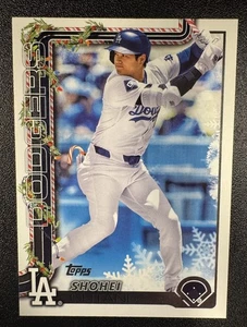 2025 Topps Holiday Shohei Ohtani Candy Cane Image Variation Dodgers SP #H200 - Picture 1 of 2