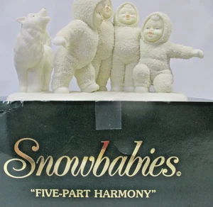 DEPARTMENT 56 SNOWBABIES FIVE PART HARMONY ORIG BOX STYROFOAM - Picture 1 of 15