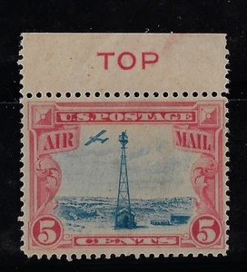 US Scott C11 w/ "TOP" selvedge, MLH, CV $5.50 + VF centering	           (a7642 - Picture 1 of 3