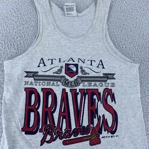 Vintage Atlanta Braves Tank Top Shirt Mens XS/Small MLB Baseball 90s USA - Picture 1 of 8