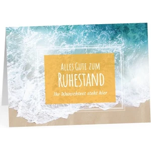 XXL Ruhestandskarte Rente Abschied Karte Wunschtext groß am Meer - Bild 1 von 6