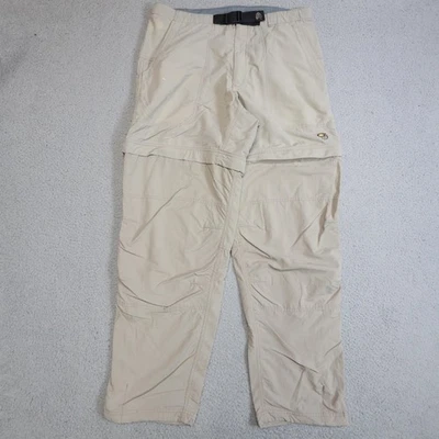 Mountain Hardwear Convertible Pants Mens Medium Khaki Zip Off Hiking Belted - Image 1 of 4
