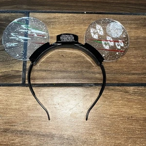 Disney Parks Star Wars Light Up Mickey Mouse Ears Headband Death Star Fight - Picture 1 of 2