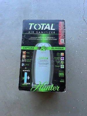 Hunter Total Air Sanitizer Electric Hepa Filter Fast Order Reduction Model 30442 - Image 1 of 4