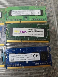 Lot of 6 DDR3 PC3 Laptop  RAM Mixed Brands MIXED SIZE MIXED SPEEDS - Picture 1 of 2