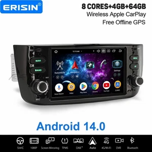 64GB 8 Core Android 14 DAB+ Autoradio Navi CarPlay Wifi Fiat Grande Punto Linea - Imagen 1 de 22