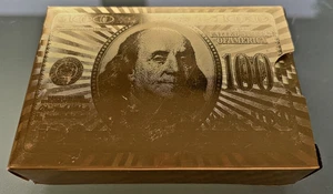 Spielkarten Vergoldete Deck Pokerspiel Plastikpackung Sterling/Dollar - Bild 1 von 5