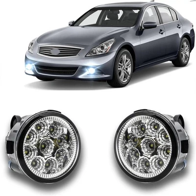 Par de mejoras parachoques 9* luces antiniebla LED luces de conducción para Infiniti G37 2009-2013 Foto 1 de 4