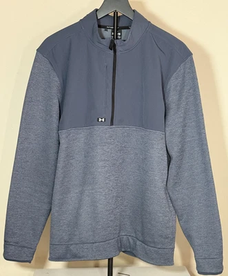 Under Armour  Men's  Drive Storm Sweater Fleece Golf  Blue/Gray  Size XL - Image 1 of 4