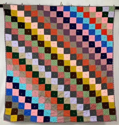 Edredón multicolor vintage hecho a mano Epic Scrappy Blocks Patchwork 190x182 cm - Imagen 1 de 4