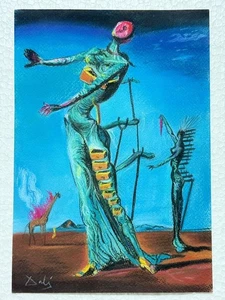 Salvador Dali (Handmade) Drawing on antique paper Signed and Sealed. - Picture 1 of 2