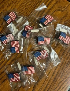 Gummi USA Flagge Pins Menge 10 - $1 EA - Nachricht für mehr - Bild 1 von 1