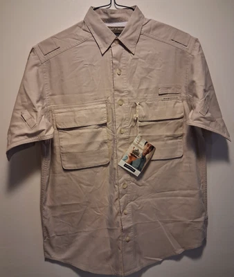EXOFFICIO Men's Button Shirt Short Sleeves Tan SAND Beige Small S NEW with TAGS - Image 1 of 4