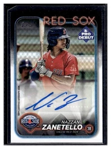 2024 Topps Pro Debut Nazzan Zanetello #PD-174 Auto Red Sox - Picture 1 of 2
