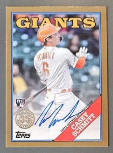 2023 Topps Update Gold 21/50 Casey Schmitt RC On Card Autograph - Picture 1 of 2