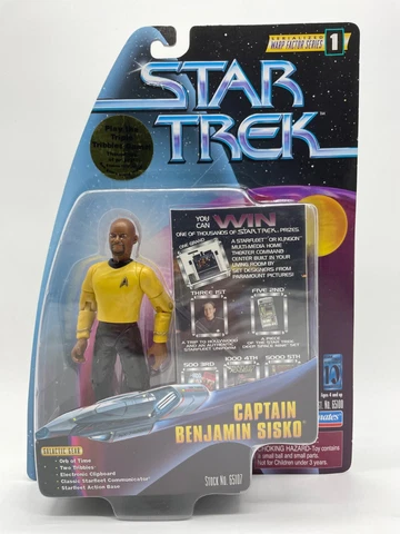 Star Trek Captain Benjamin Sisko Playmates Action Figure, Sealed 1997 Cover